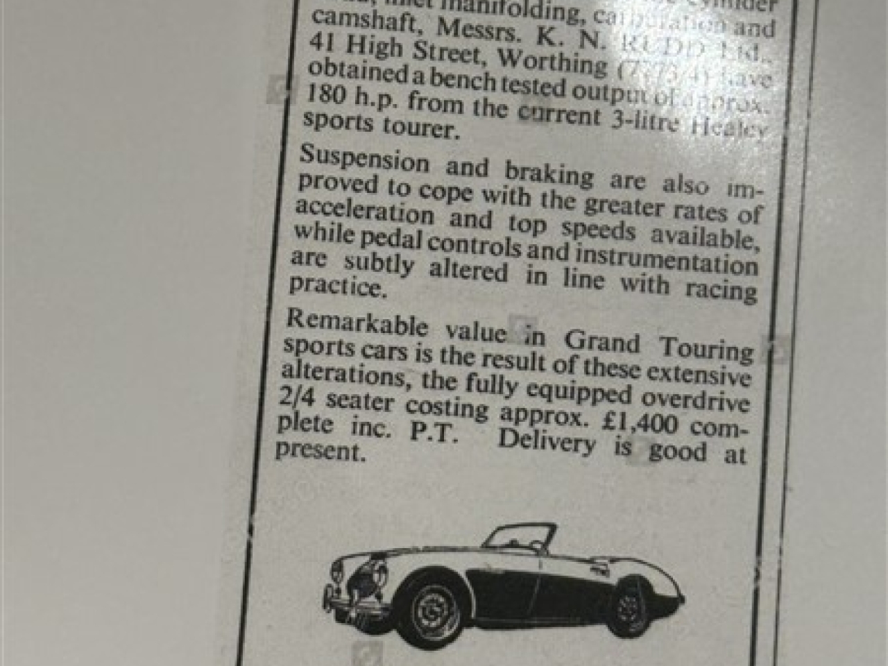1960 Austin Healey 3000 MK1
