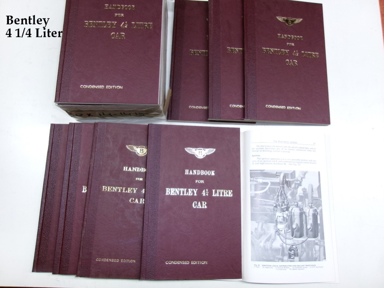 19 x Bentley 4 1/4 Liter, Bentley Owner's Manual, 1970 reprint, condensed edition