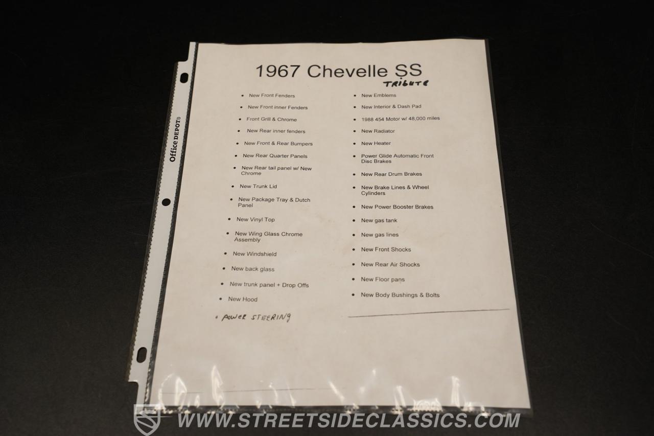 1967 Chevrolet Chevelle SS 396 Tribute