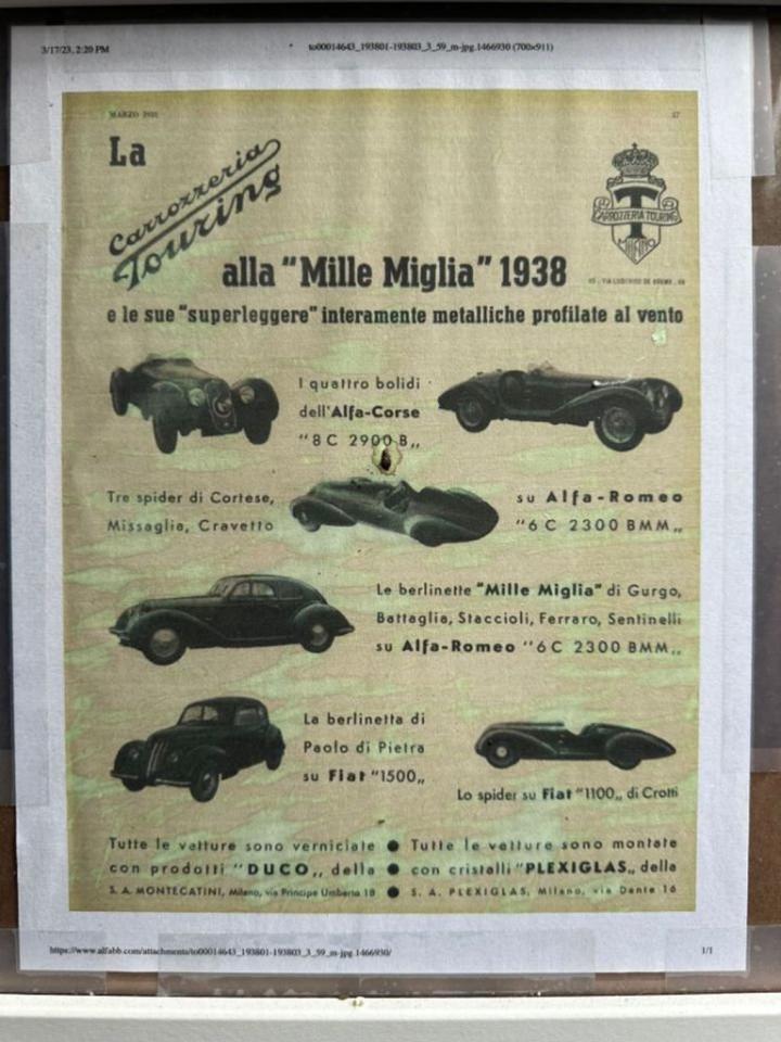 1938 Alfa Romeo Superleggera With a Supercharged LSA Motor