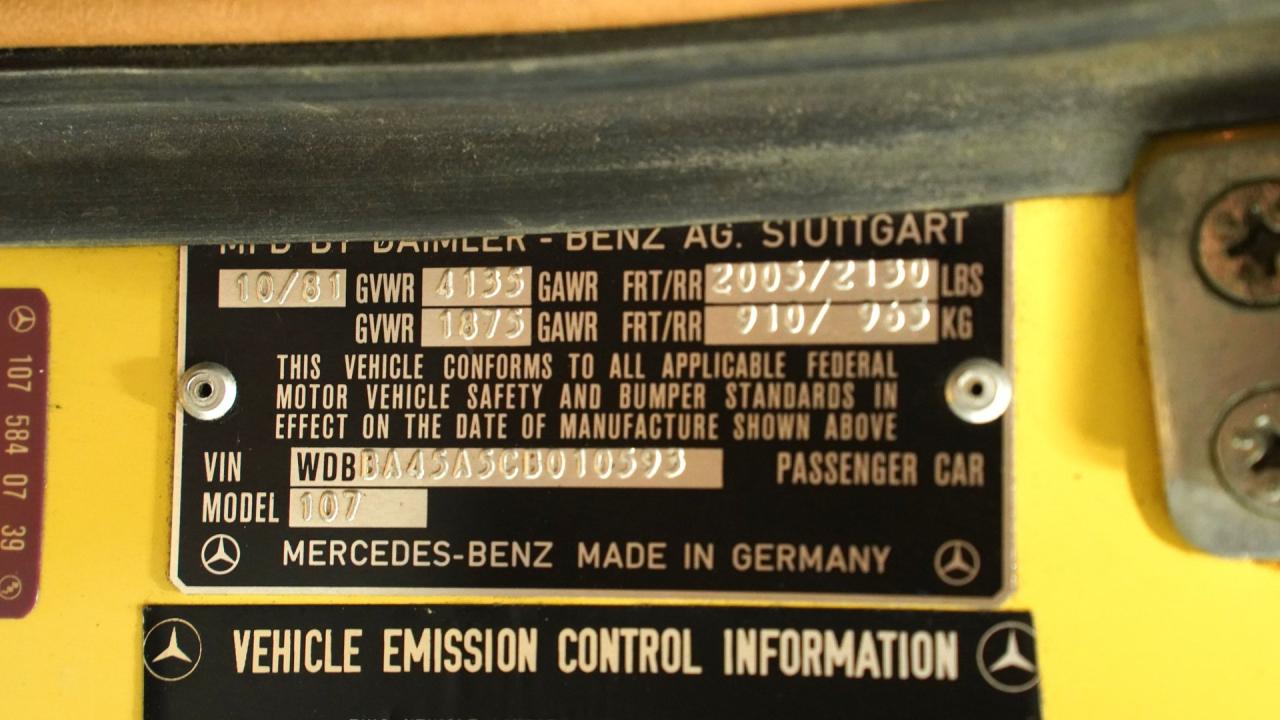 1982 Mercedes - Benz 380SL