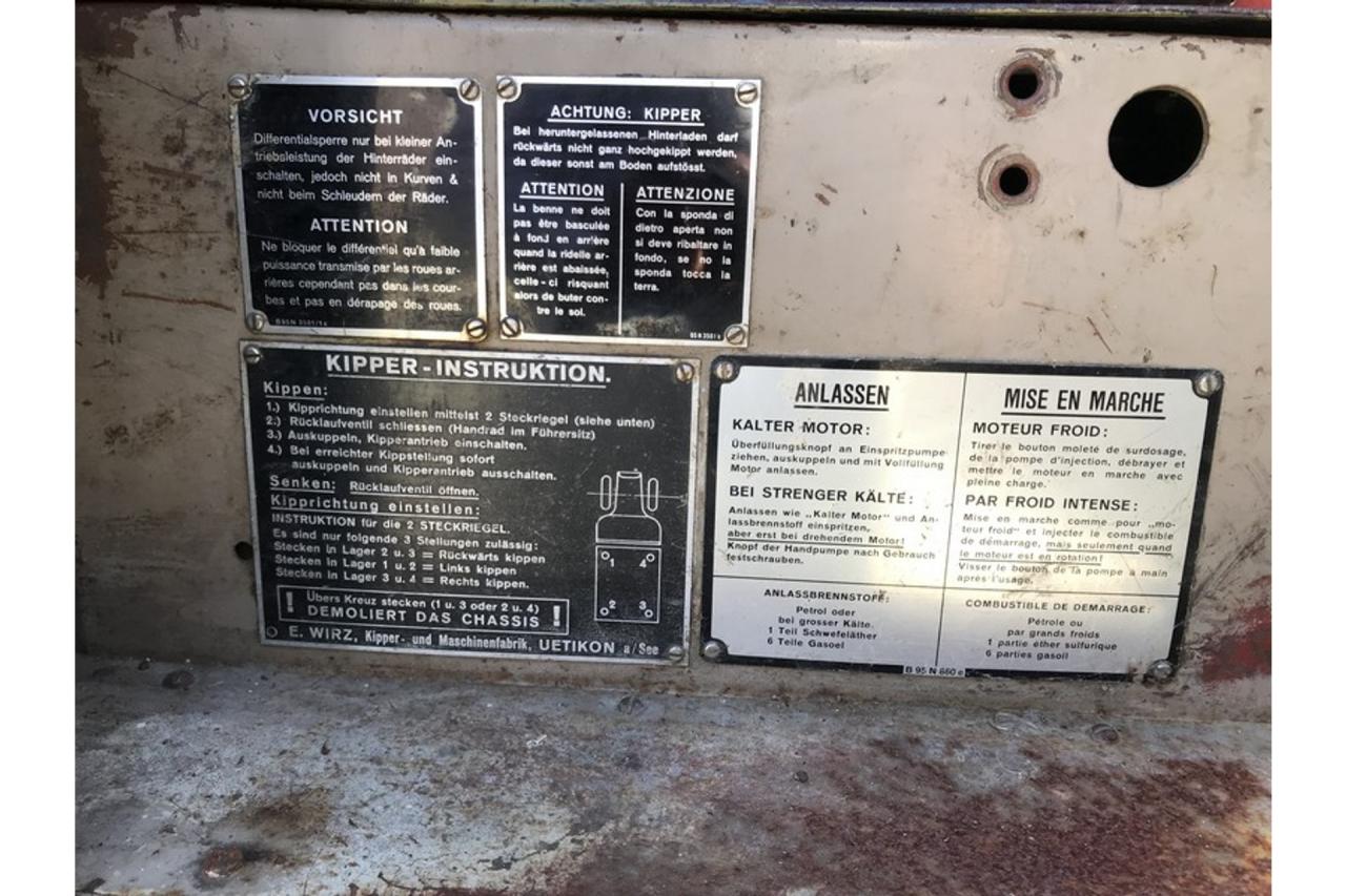 1960 Berna 5U 550 T2LM-K Three-sided Kipper