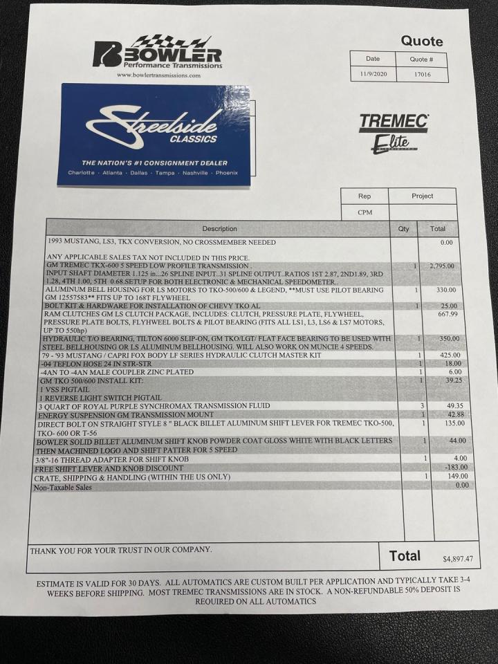 1993 Ford Mustang LS Swap Restomod