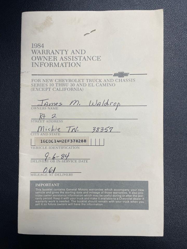 1984 Chevrolet C10 Silverado 454