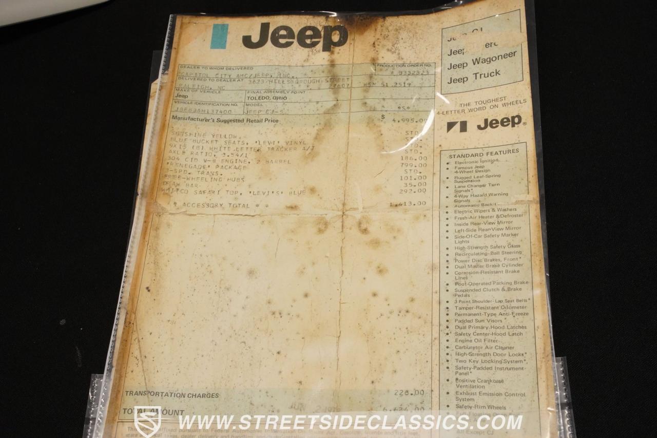 1978 Jeep CJ5 Renegade Levi Edition