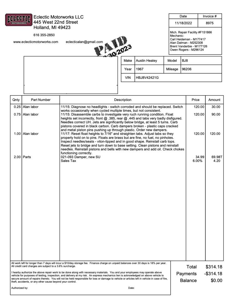 1967 Austin - Healey 3000