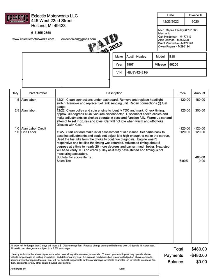 1967 Austin - Healey 3000