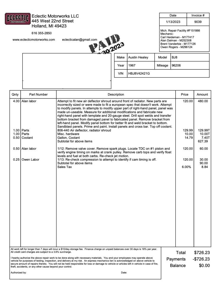 1967 Austin - Healey 3000