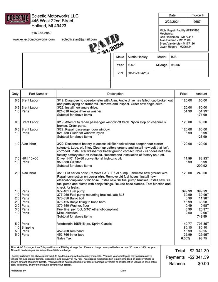 1967 Austin - Healey 3000