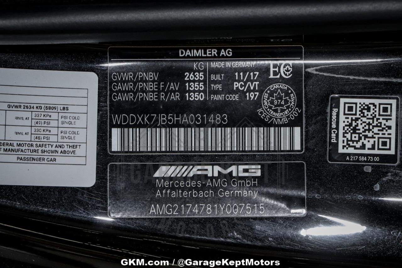 2017 Mercedes - Benz AMG S63