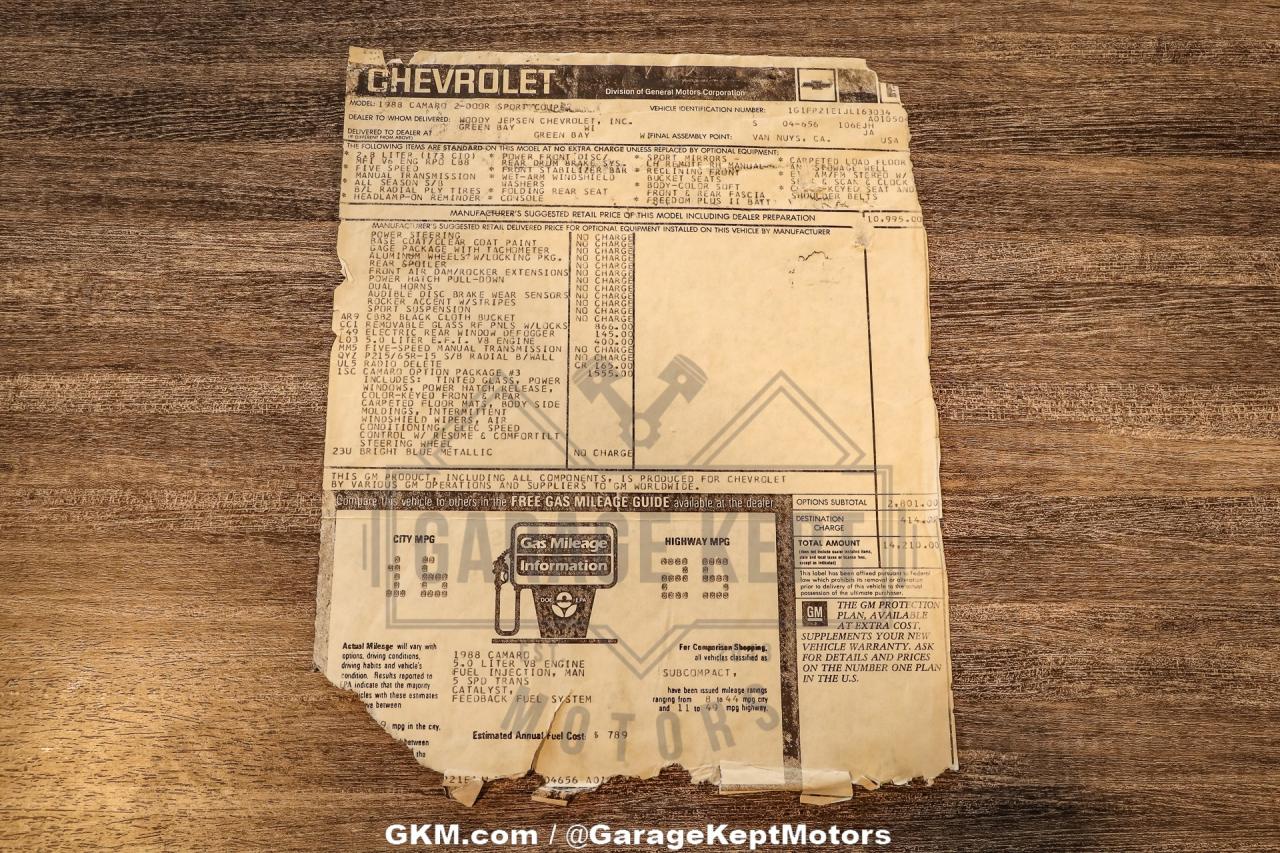 1988 Chevrolet Camaro