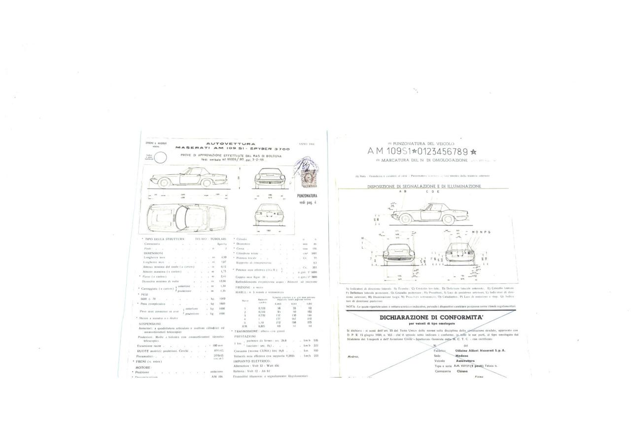 1965 Maserati Mistral Spyder 3700 &ldquo;1 of 12&rdquo;