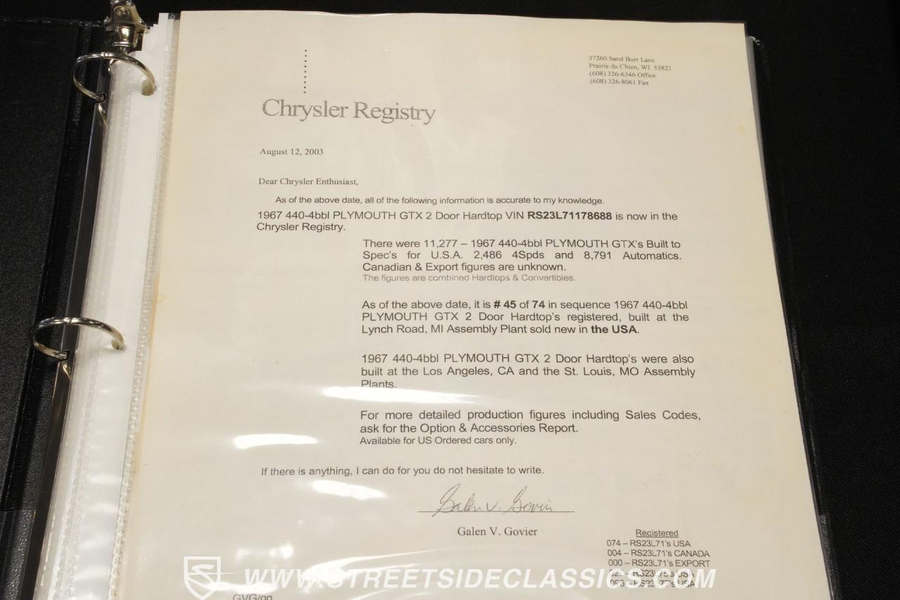 1967 Plymouth GTX 440