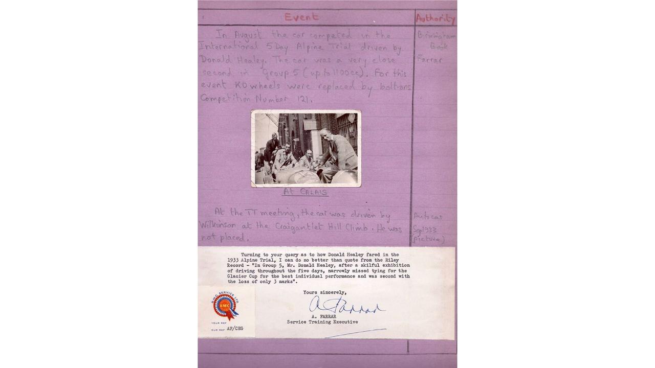 1932 Riley Nine Brooklands Speed Model Sports Two-Seater