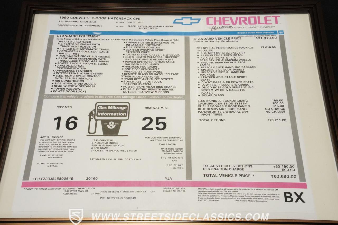 1990 Chevrolet Corvette ZR1