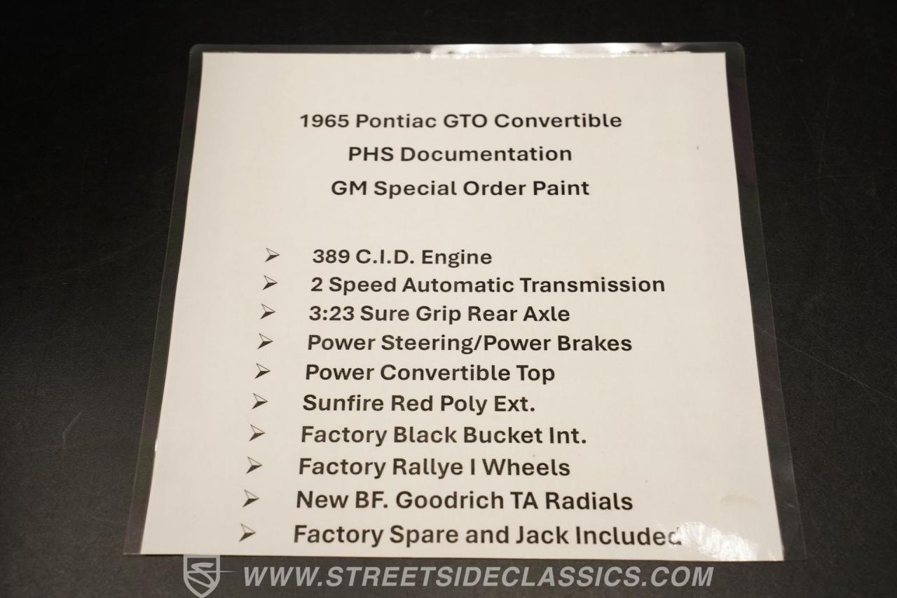 1965 Pontiac GTO Convertible