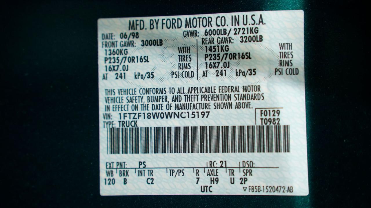 1998 Ford F-150 XL 4X4