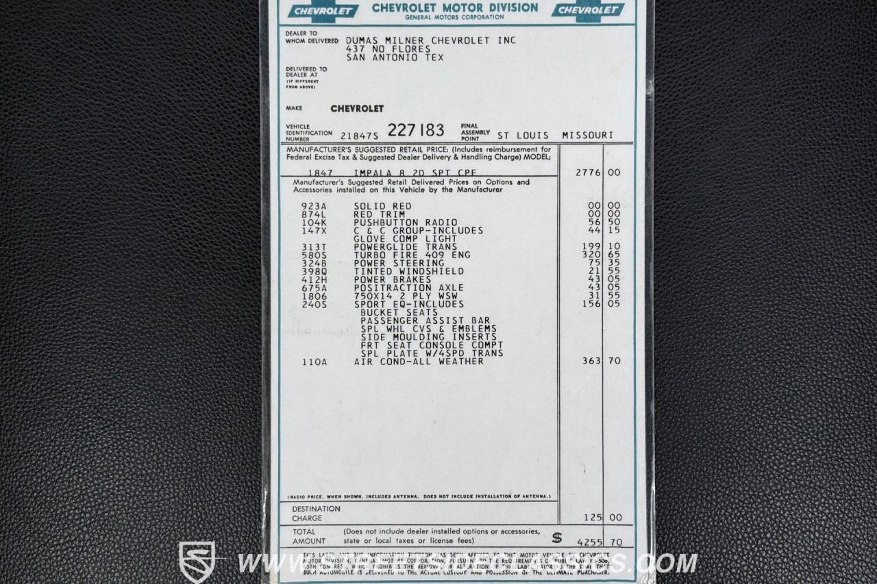 1962 Chevrolet Impala SS 409