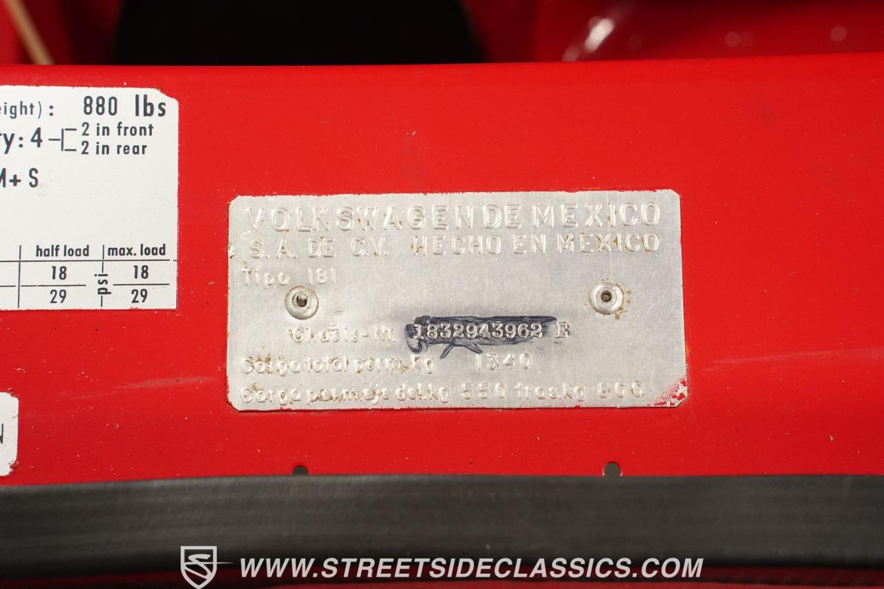 1973 Volkswagen Thing Convertible Hard Top