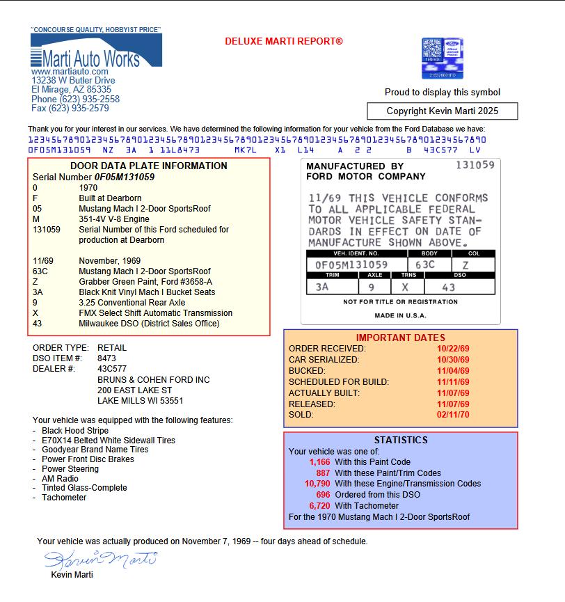 1970 Ford Mustang Mach 1