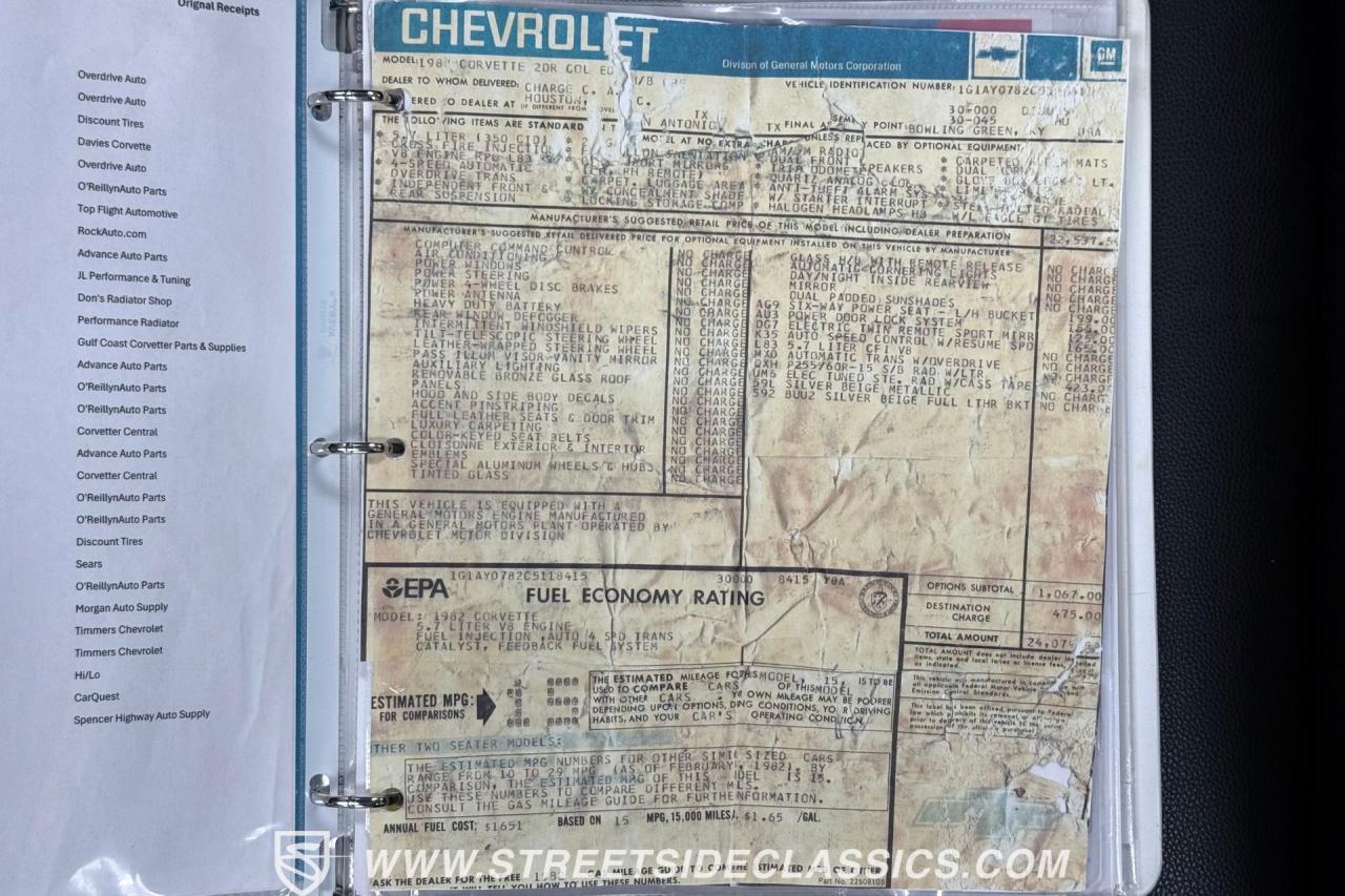 1982 Chevrolet Corvette Collectors Edition