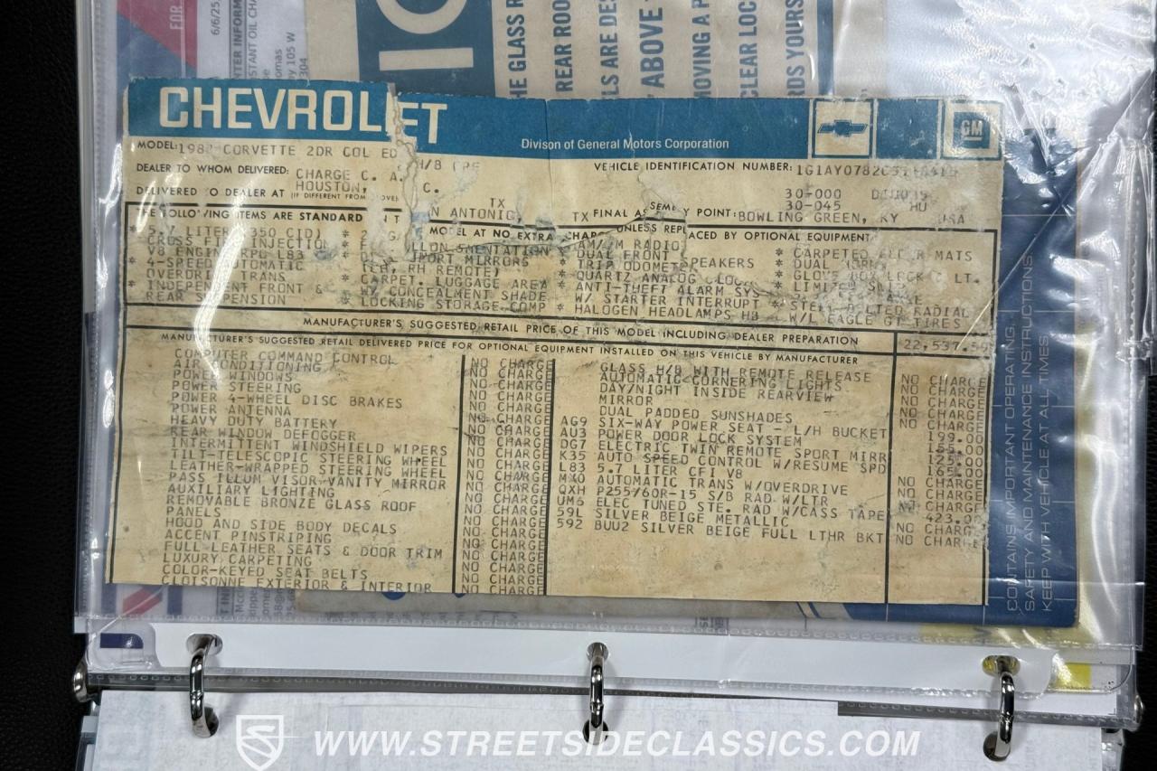 1982 Chevrolet Corvette Collectors Edition