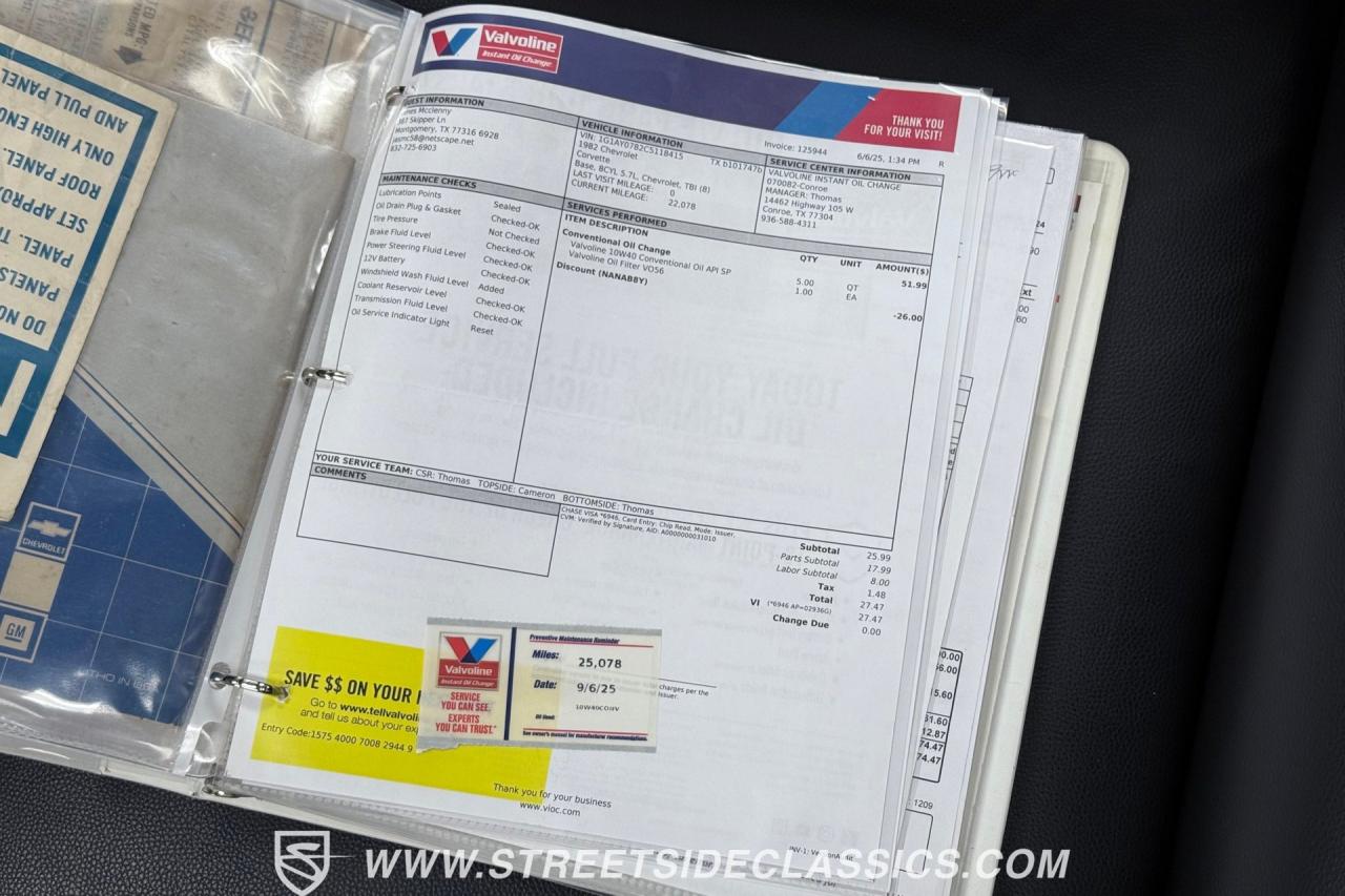 1982 Chevrolet Corvette Collectors Edition