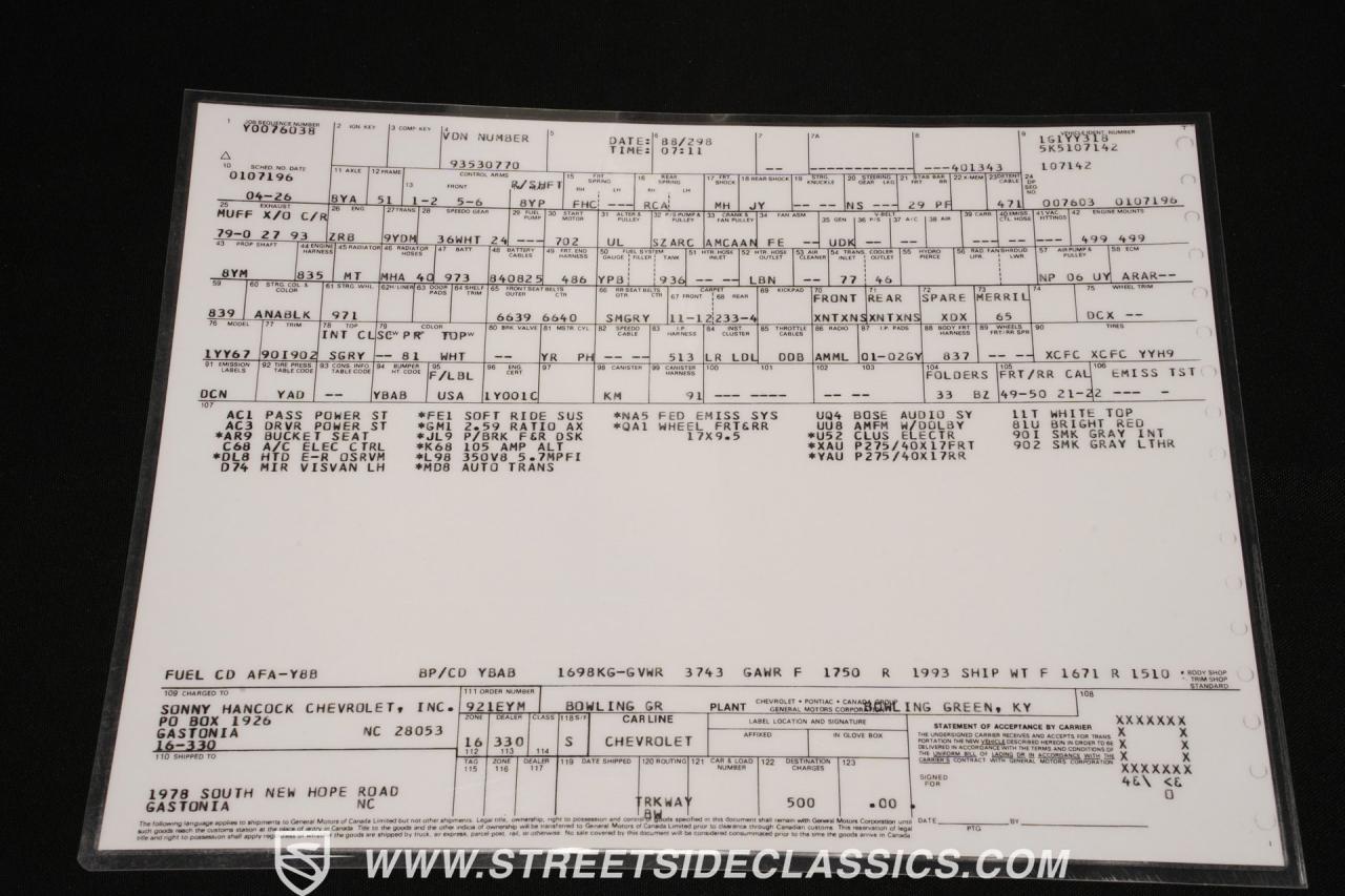 1989 Chevrolet Corvette Convertible