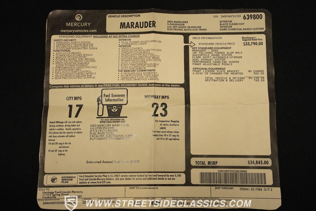 2003 Mercury Marauder Supercharged