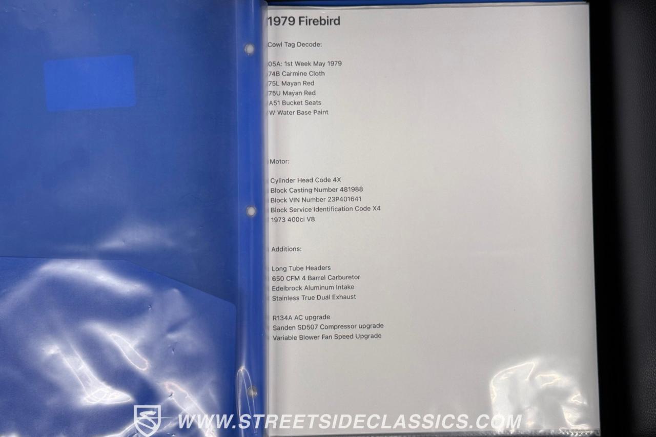 1979 Pontiac Firebird Trans Am Tribute