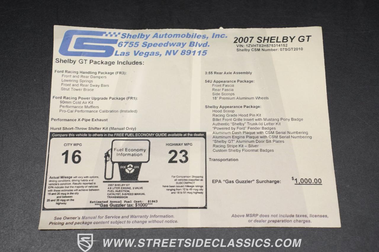 2007 Ford Mustang Shelby GT