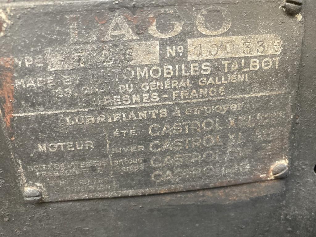 1949 Talbot T26 Saloon (RHD)