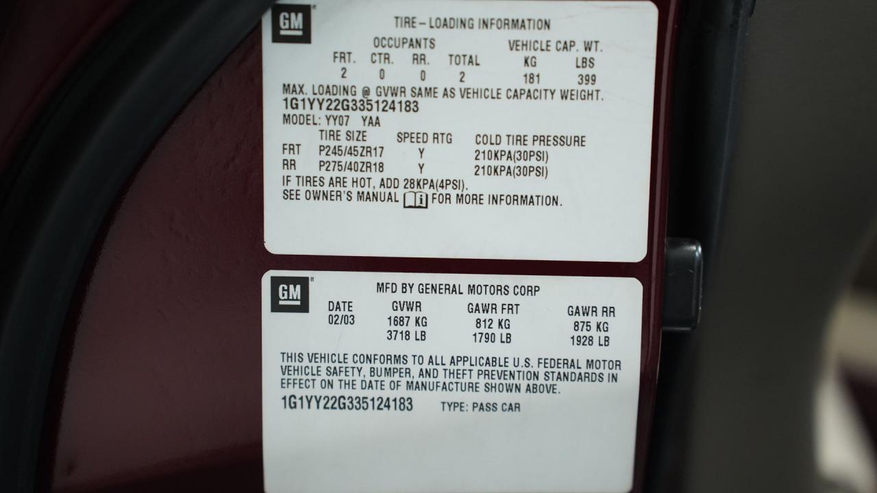 2003 Chevrolet Corvette 50th Anniversary