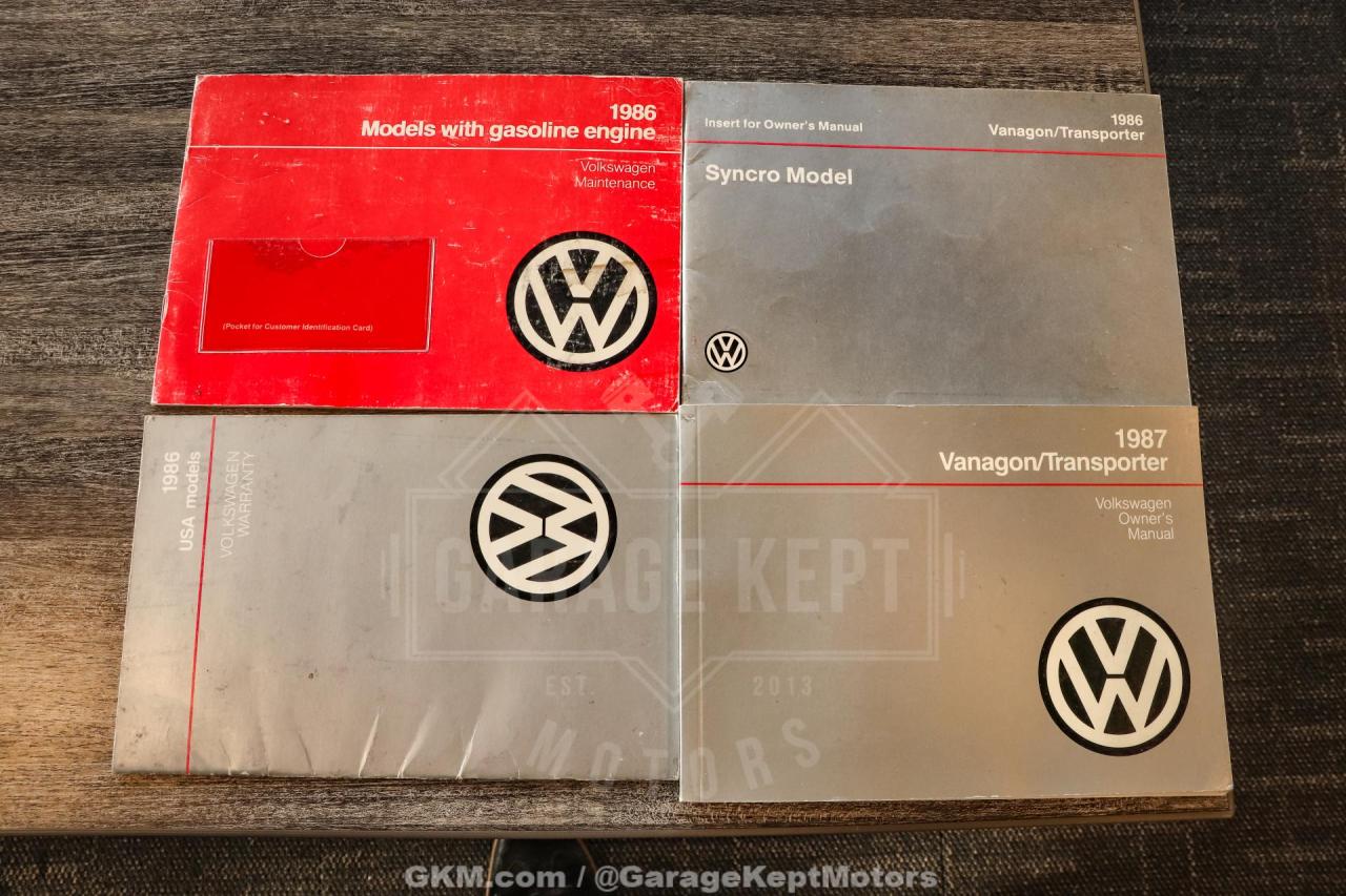 1986 Volkswagen Vanagon Westfalia Weekender Wolfsburg Syncro