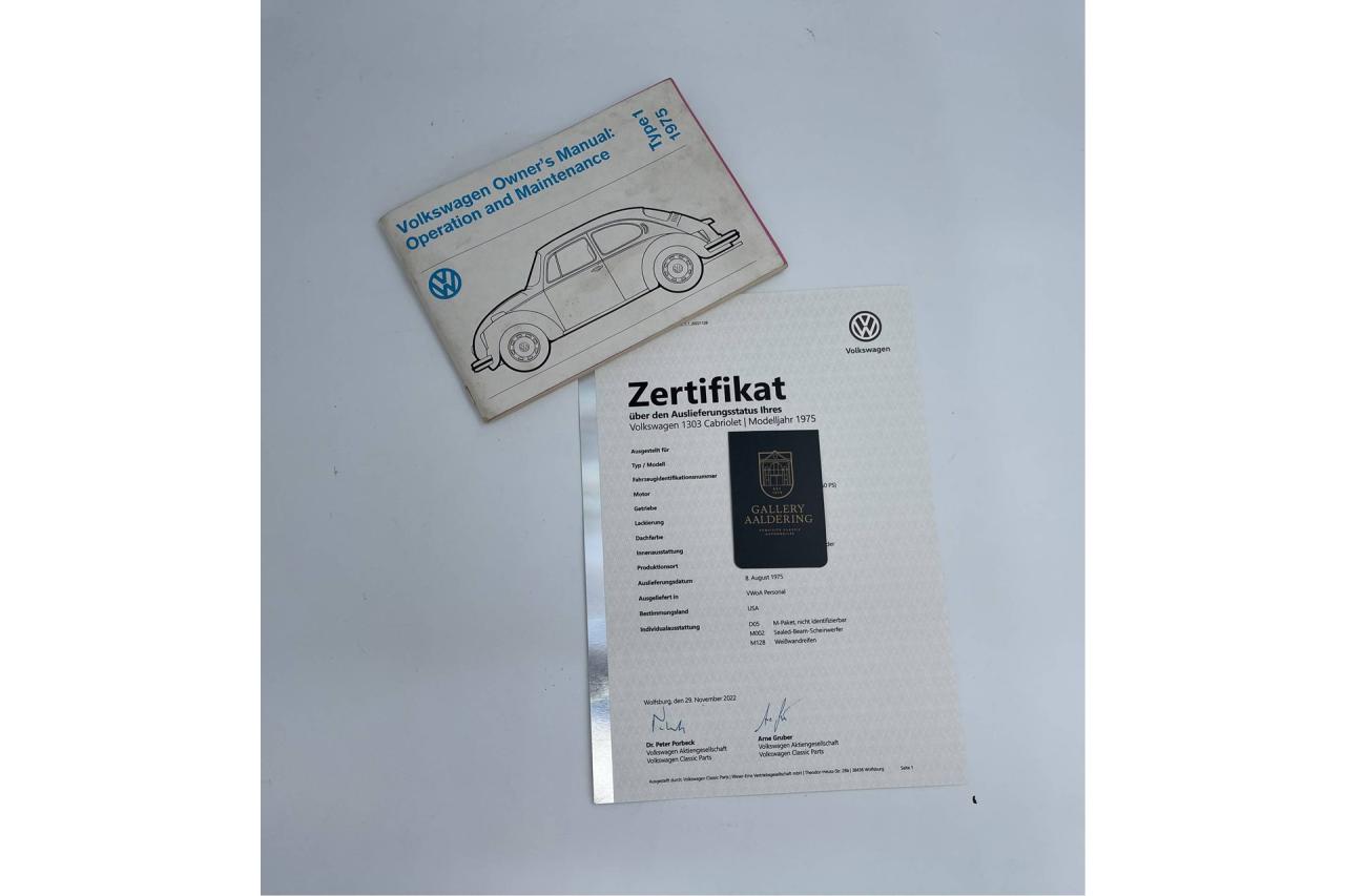 1975 Volkswagen Beetle 1303 Convertible Formula Vee &ldquo;4.410 mls&rdquo; ORIGINAL! First paint