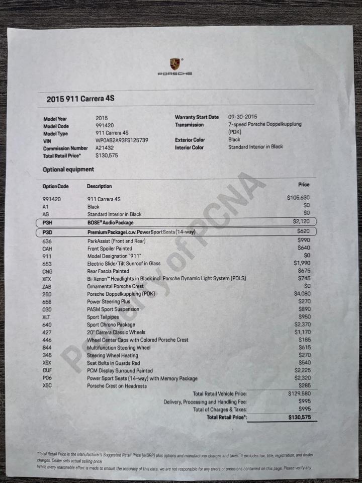 2015 Porsche 911 2015 Porsche 911