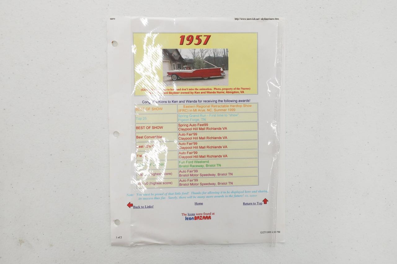 1957 Ford Fairlane 500 Skyliner