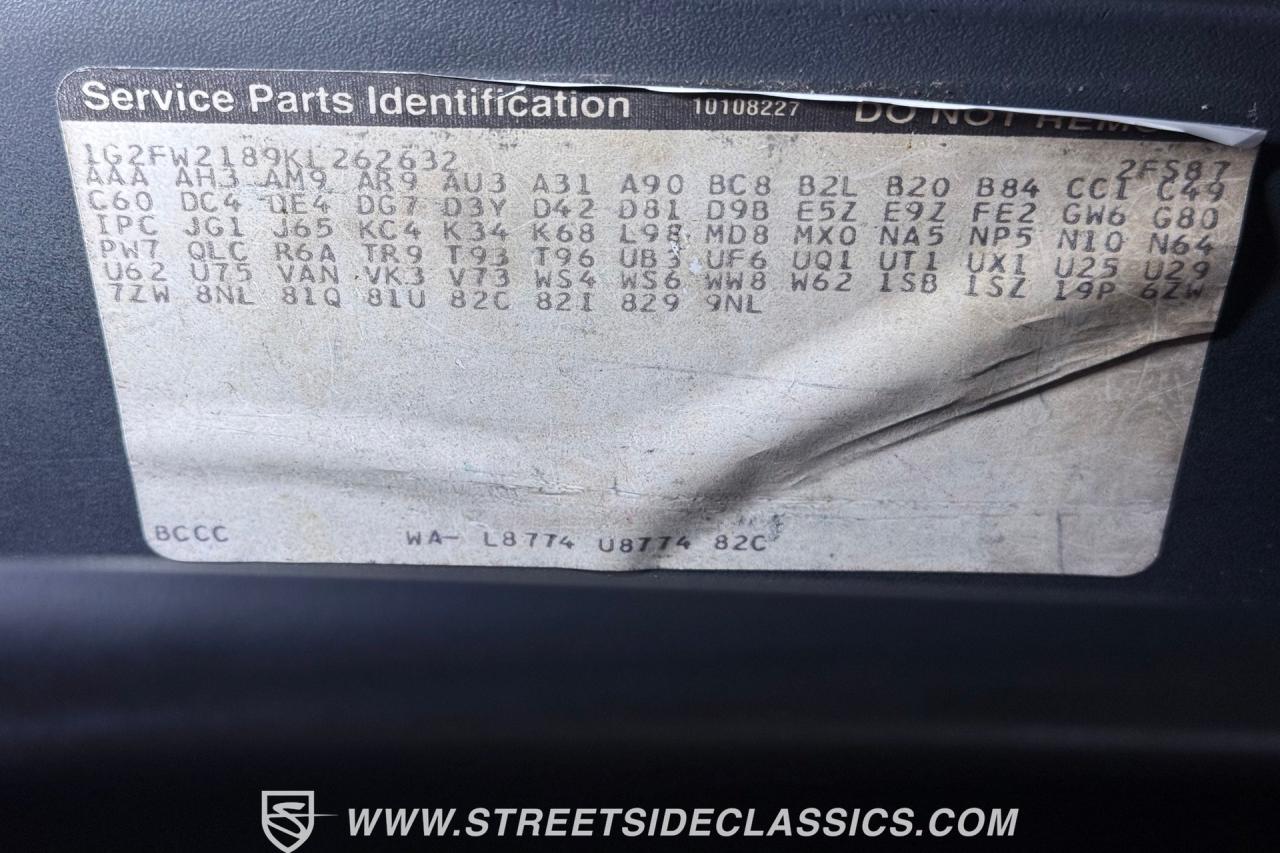 1989 Pontiac Firebird Trans Am WS6