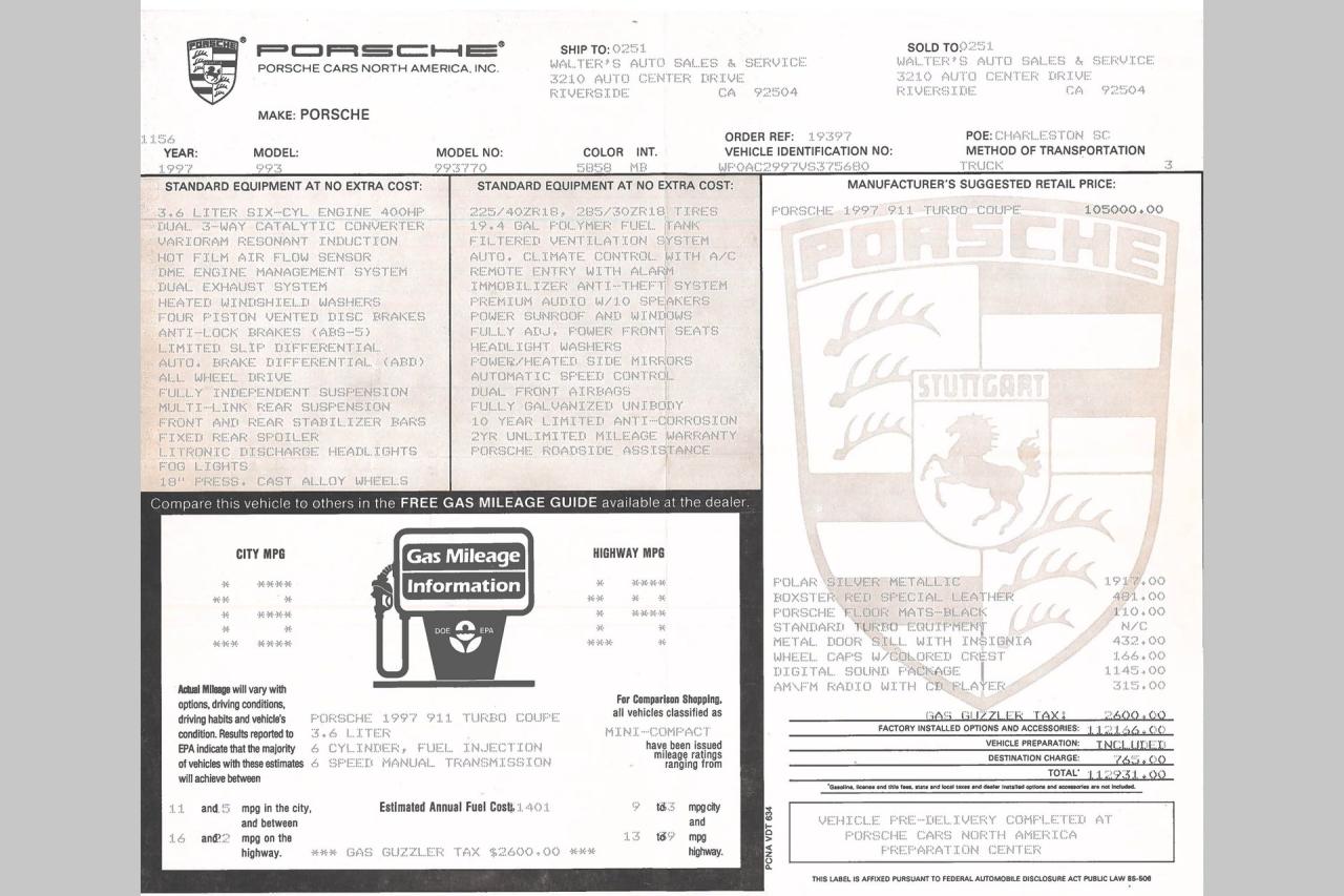 1997 Porsche 911 Turbo 1997 Porsche 911 Turbo