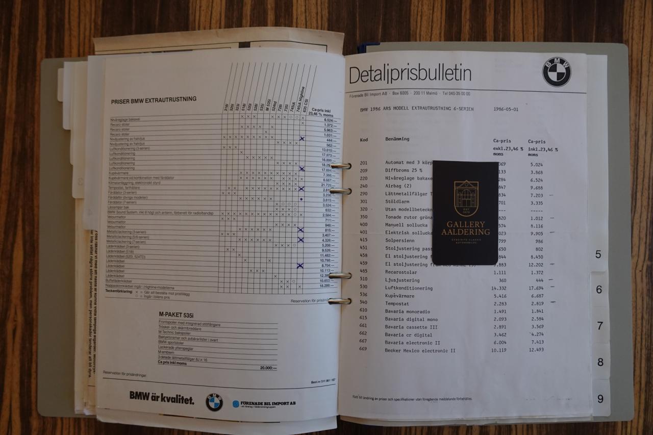 1986 BMW 635 Csi &ldquo;Less than 42.000 KM - Factory new condition&rdquo;