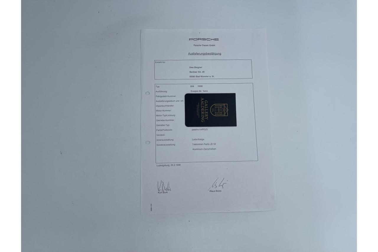 1953 Porsche 356 Pre-A Coupe 1500 Super &ldquo;Long-term single ownership, Unrestored and Matching numbers&rdquo;