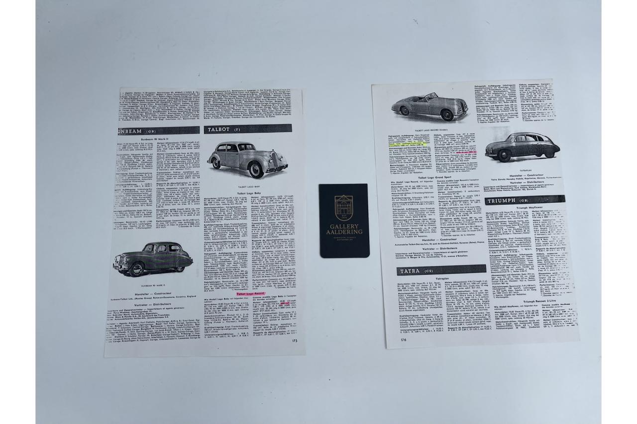 1948 Talbot T26 Record Cabriolet by Graber &ldquo;Exceptional restoration&rdquo;