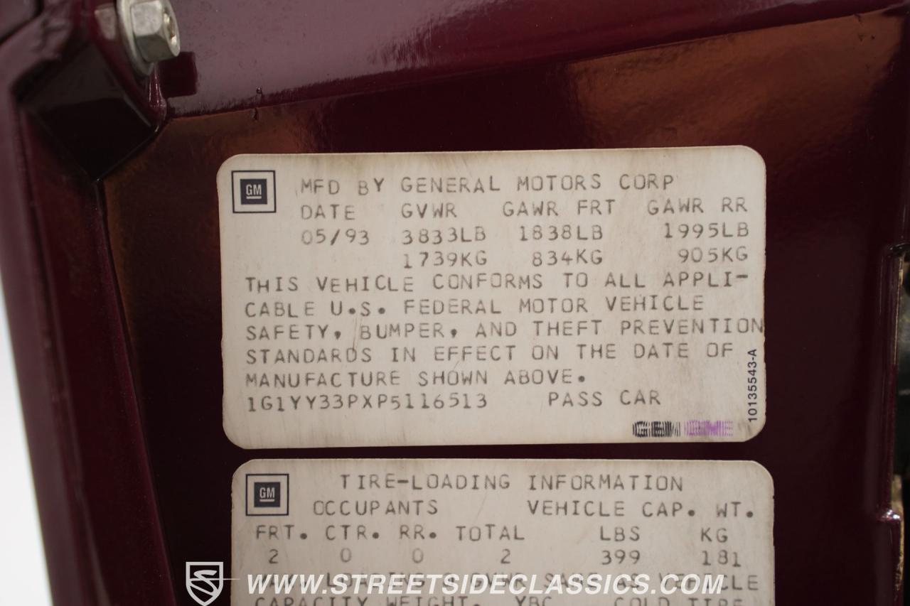 1993 Chevrolet Corvette 40th Anniversary Convertible