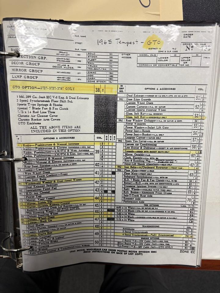 1965 Pontiac GTO Tri Power