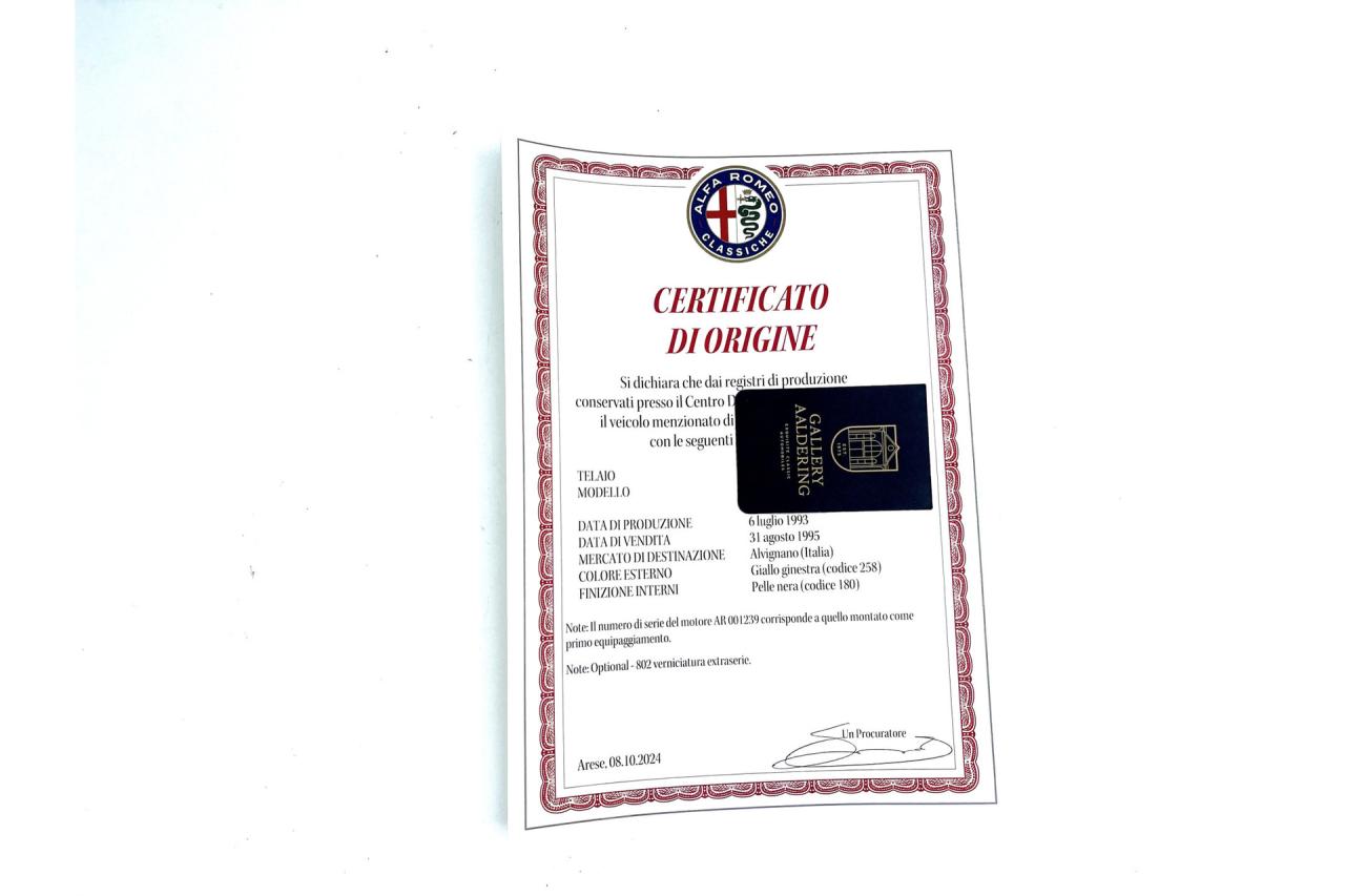 1993 Alfa Romeo RZ Zagato &ldquo;Number 176 of 278 built&rdquo;