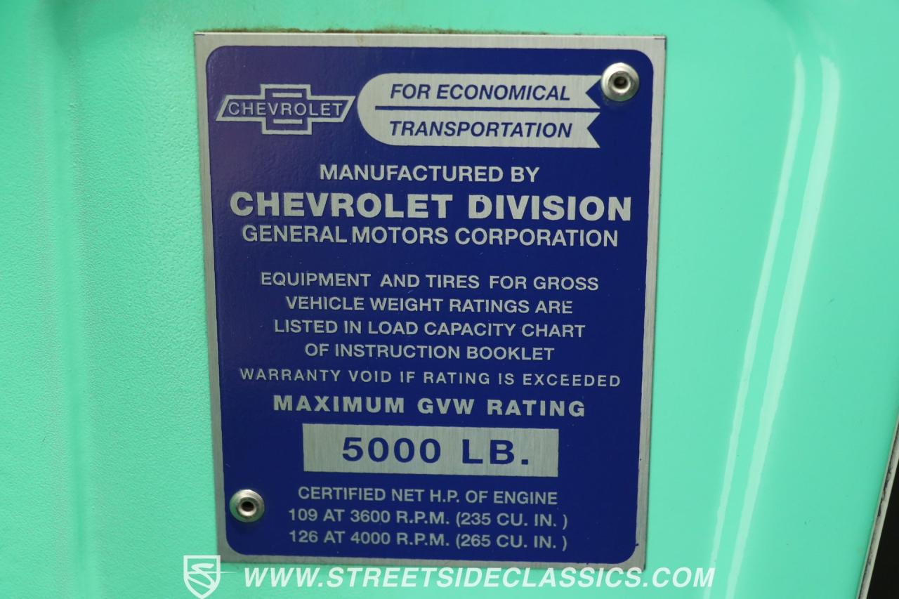 1955 Chevrolet 3100 Big Back Window