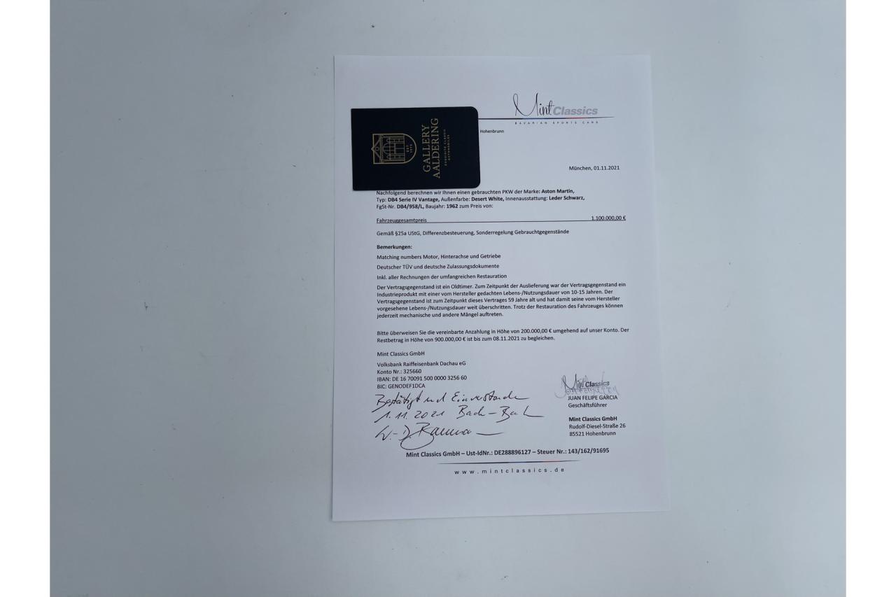 1962 Aston Martin DB4 Series 4 Vantage LHD &ldquo;One of 14 built&rdquo; This Car Qualifies for 0% Import Tariffs in the USA, only 33.000 km