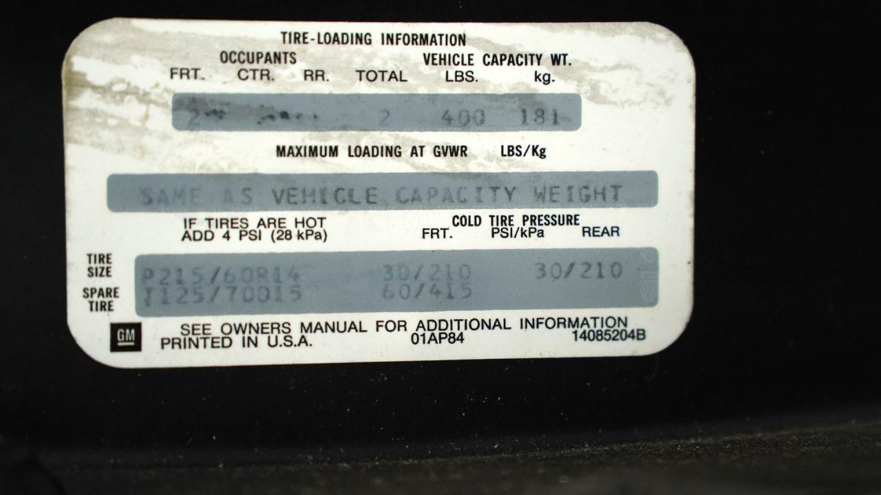 1985 Pontiac Fiero SE