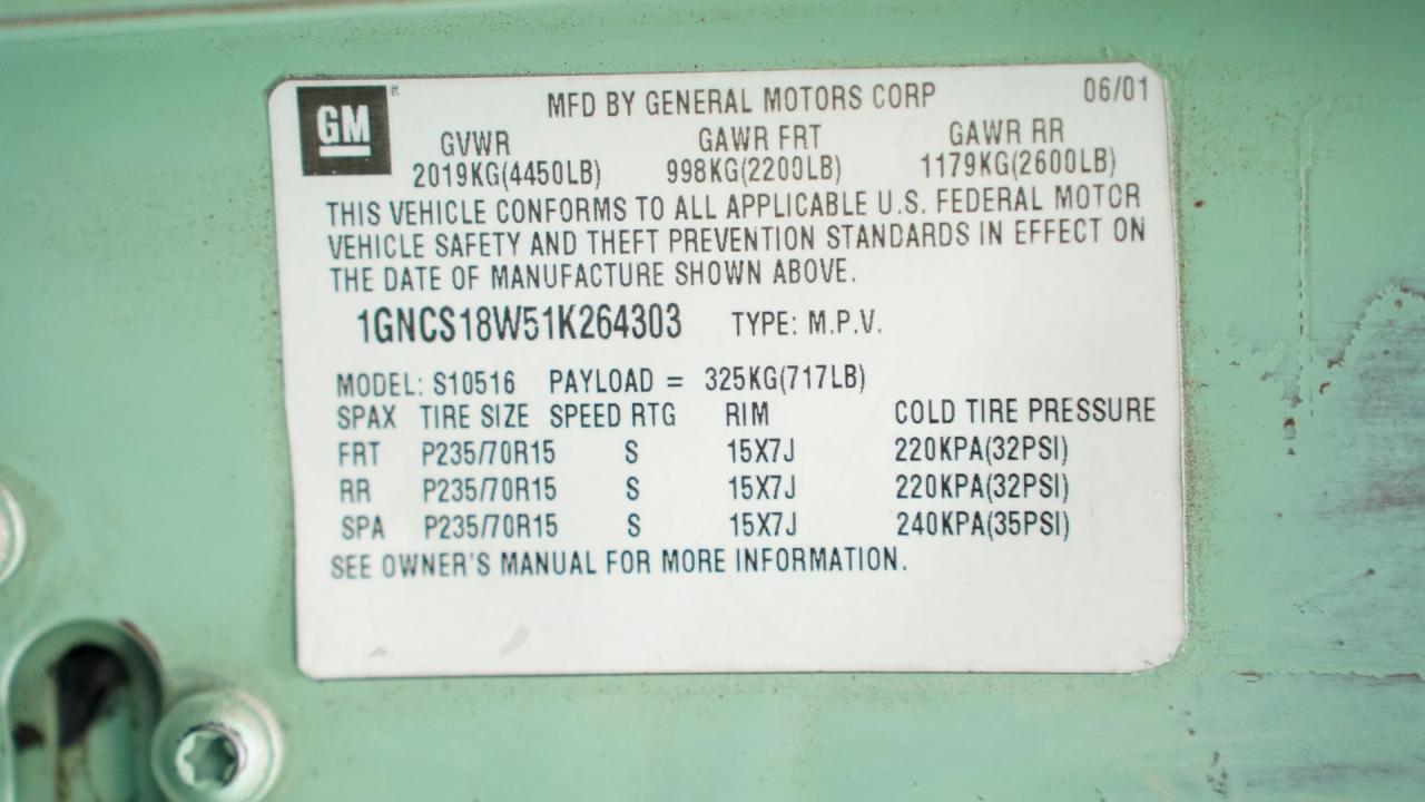 2001 Chevrolet S10 Blazer LS1 Restomod