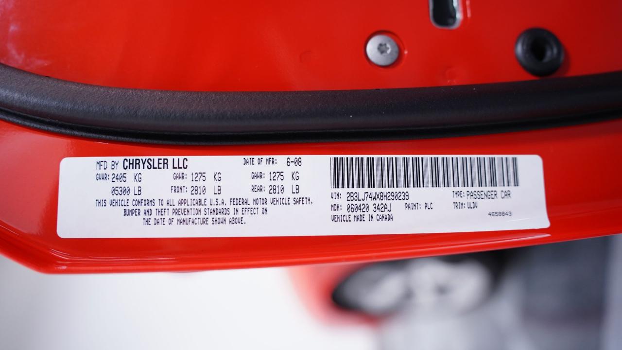 2008 Dodge Challenger SRT-8 First Edition